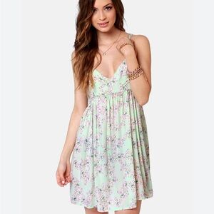 O'Neill Mint Floral Mini Dress